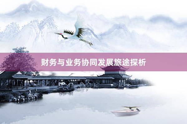 财务与业务协同发展旅途探析